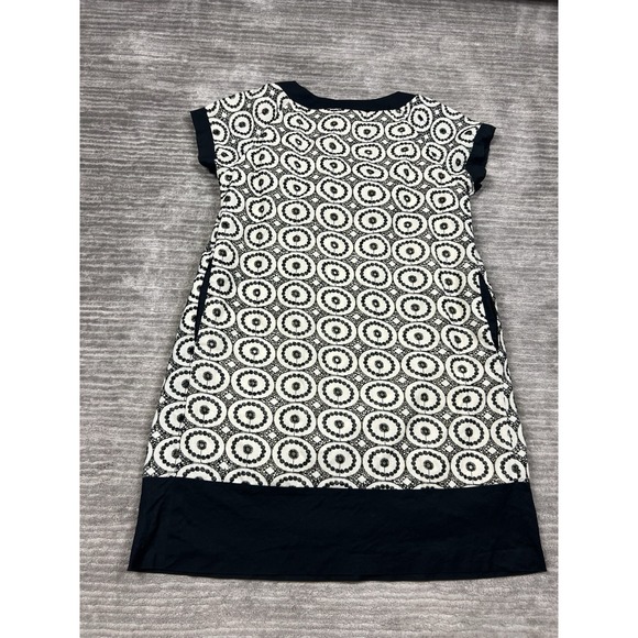 Blu Sage Dress Womens 10 Black & White Short Sleeve Mini Shift Casual - Picture 7 of 12